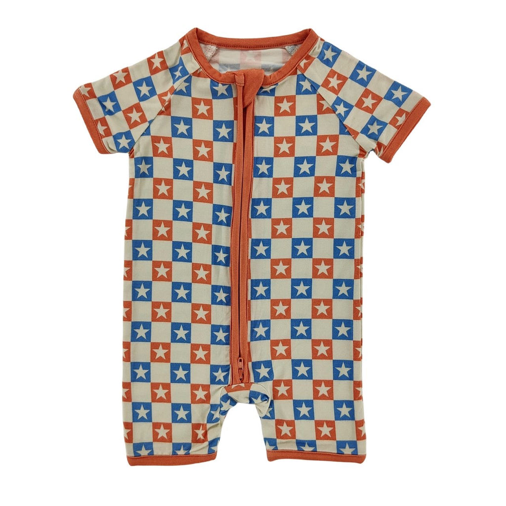 Bamboo Short Sleeve Zippy Romper (Plantastic Print) main image 1