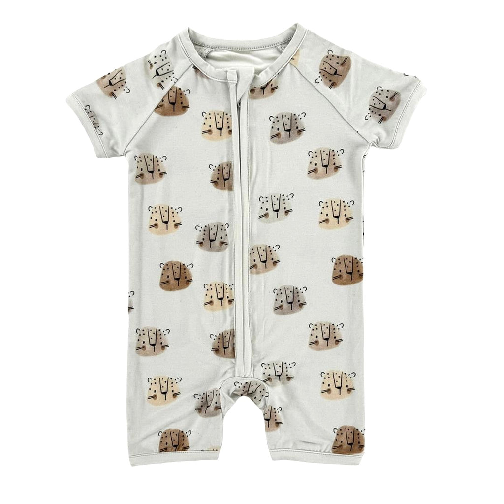 Bamboo Short Sleeve Romper in Black