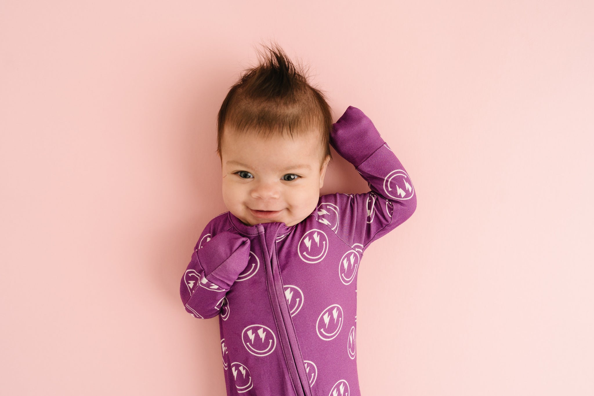 Purple Lightning Smiley Bamboo Sleeper – Little One Shop Co.