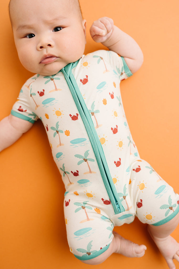 Bamboo Short Sleeve Romper in Sol Mates main image 1