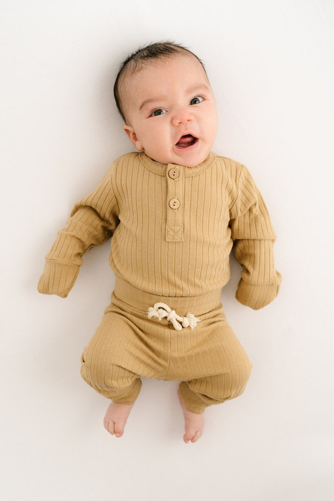 Olive Ribbed Bodysuit Set – Little One Shop Co.