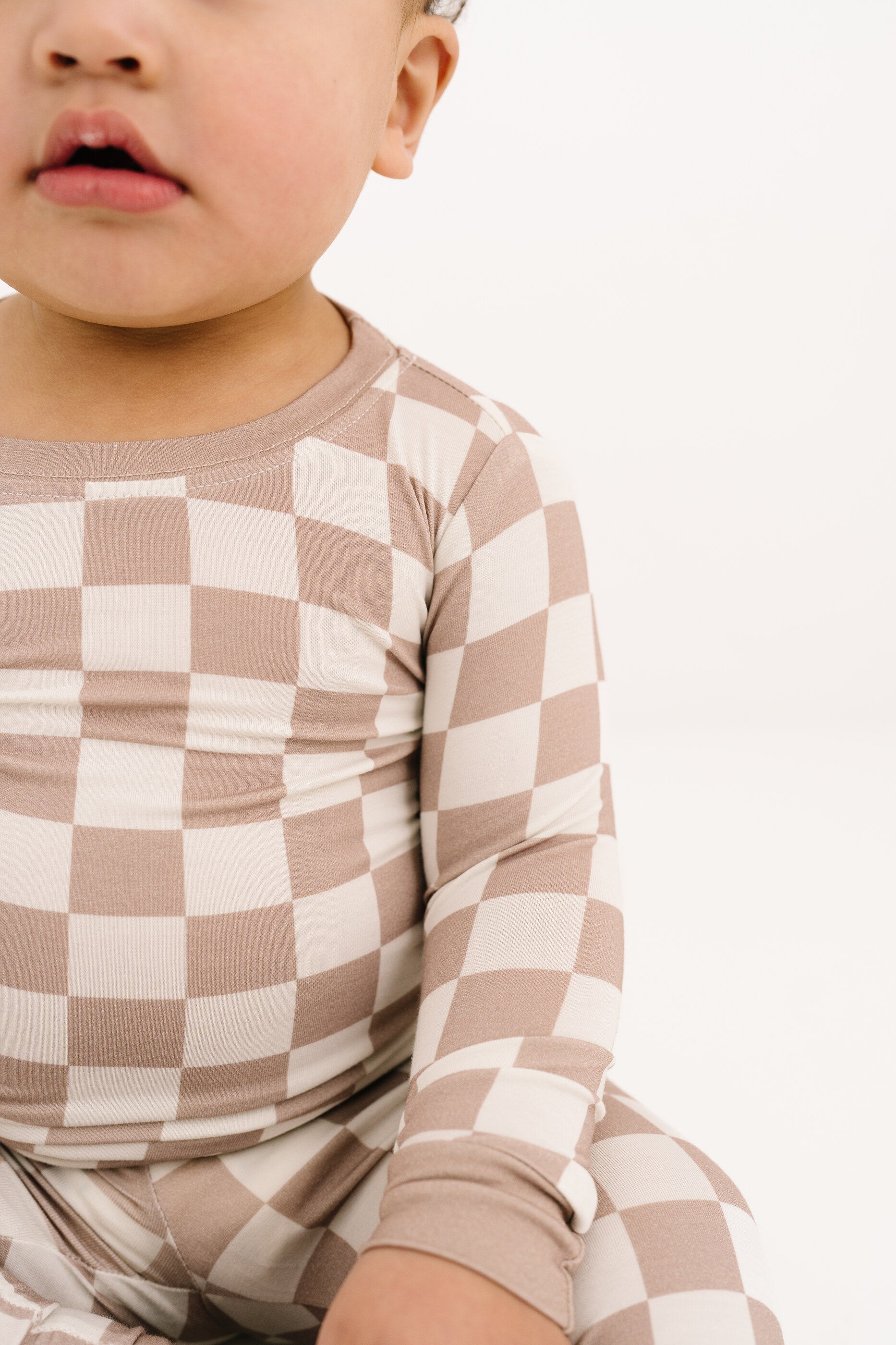 Beige Checkered Bamboo Set – Little One Shop Co.