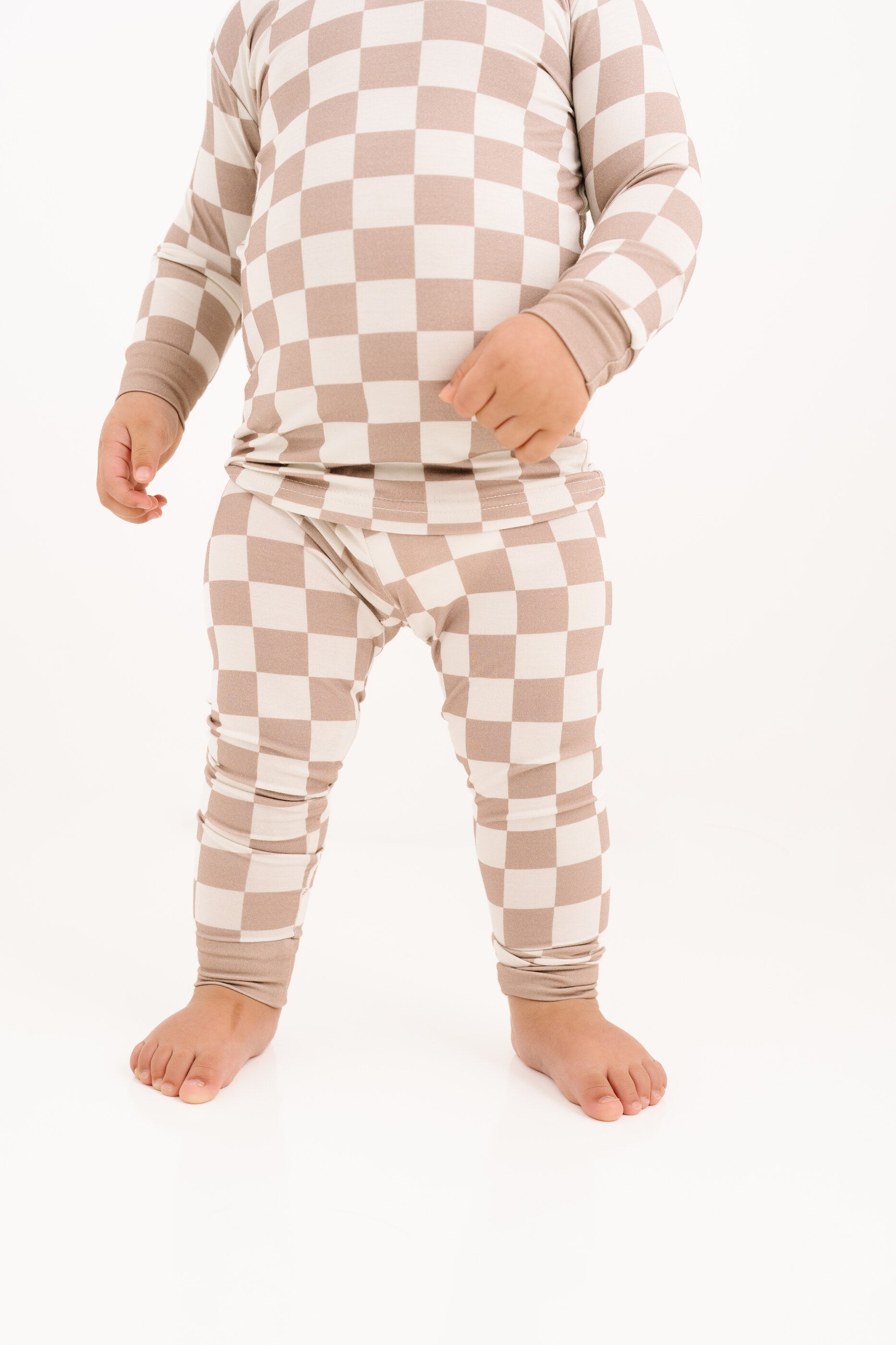 Beige Checkered Bamboo Set – Little One Shop Co.